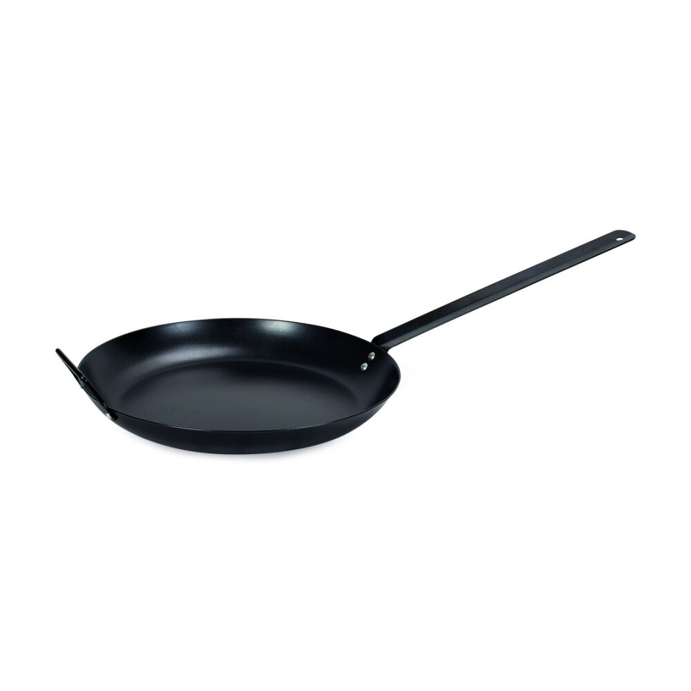 2PK Campfire Steel Non Stick Frypan Removable Handle Outdoor Cooking 35cm