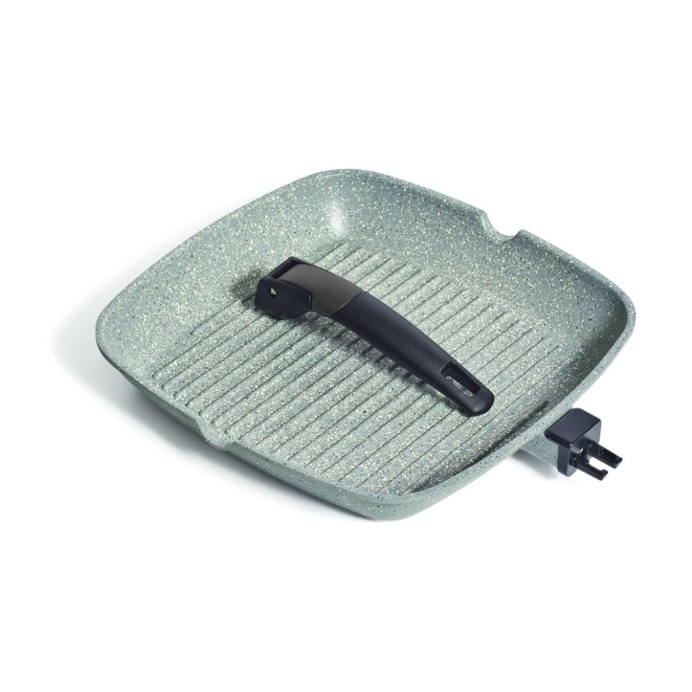 Campfire Compact Grill Pan Lightweight Diecast Aluminium Non Stick 28cm