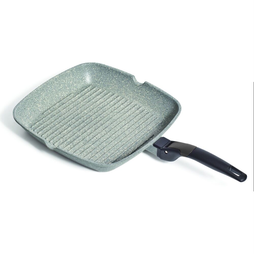 2PK Campfire Compact Grill Pan Lightweight Diecast Aluminium Non Stick 28cm