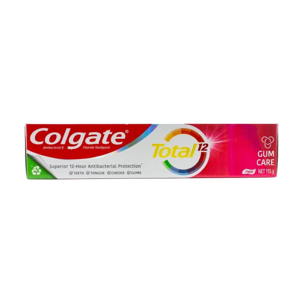 12PK Colgate Total 12 Hour Gum Care Antibacterial Protection Toothpaste 115g