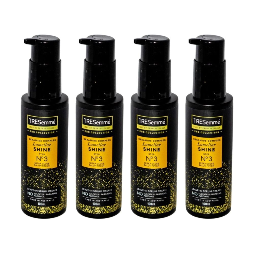 4PK Tresemme Lamellar Shine Step No3 Leave-In Serum Cream Hair Product 100ml