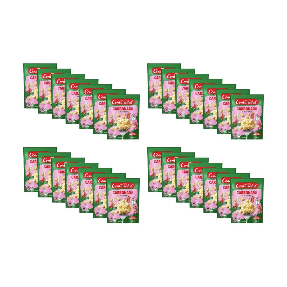 28PK Continental Carbonara Pasta And Sauce Easy Cook Australian Made 80g