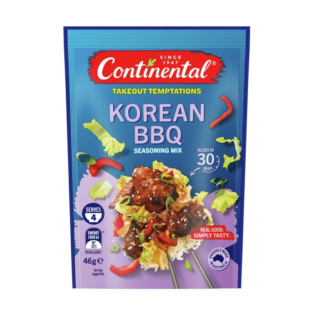 12PK Continental Korean BBQ Seasoning Mix Flavour Enhancer Australian Made 46g
