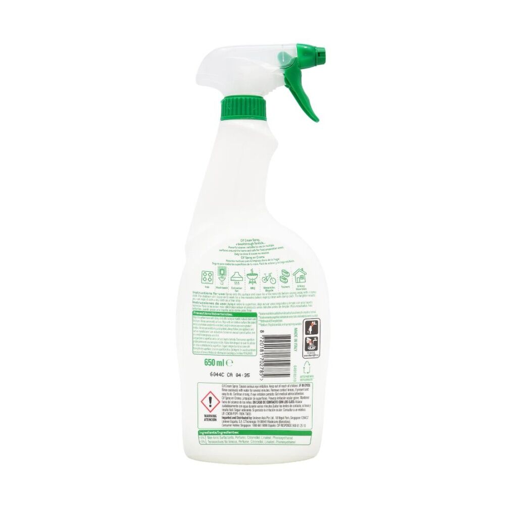 6PK Cif Multipurpose Cream Spray Multi Surface Cleaner Original 650ml