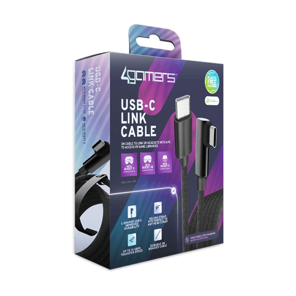 4Gamers 3M USB-C Link Cable Meta Quest 2, 3 and 3S Compatible