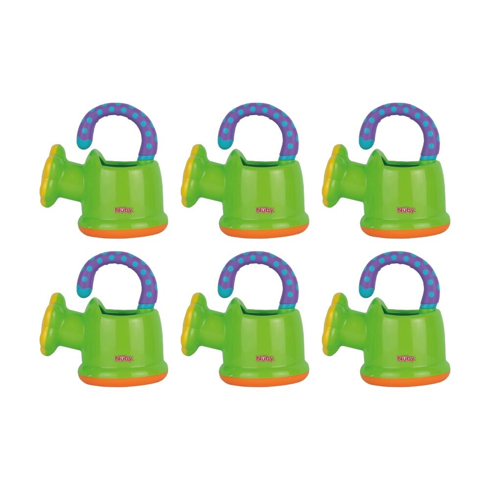 6x Nuby Watering Can Kids Bathtime Water Pouring Childrens Toy Green 6m+