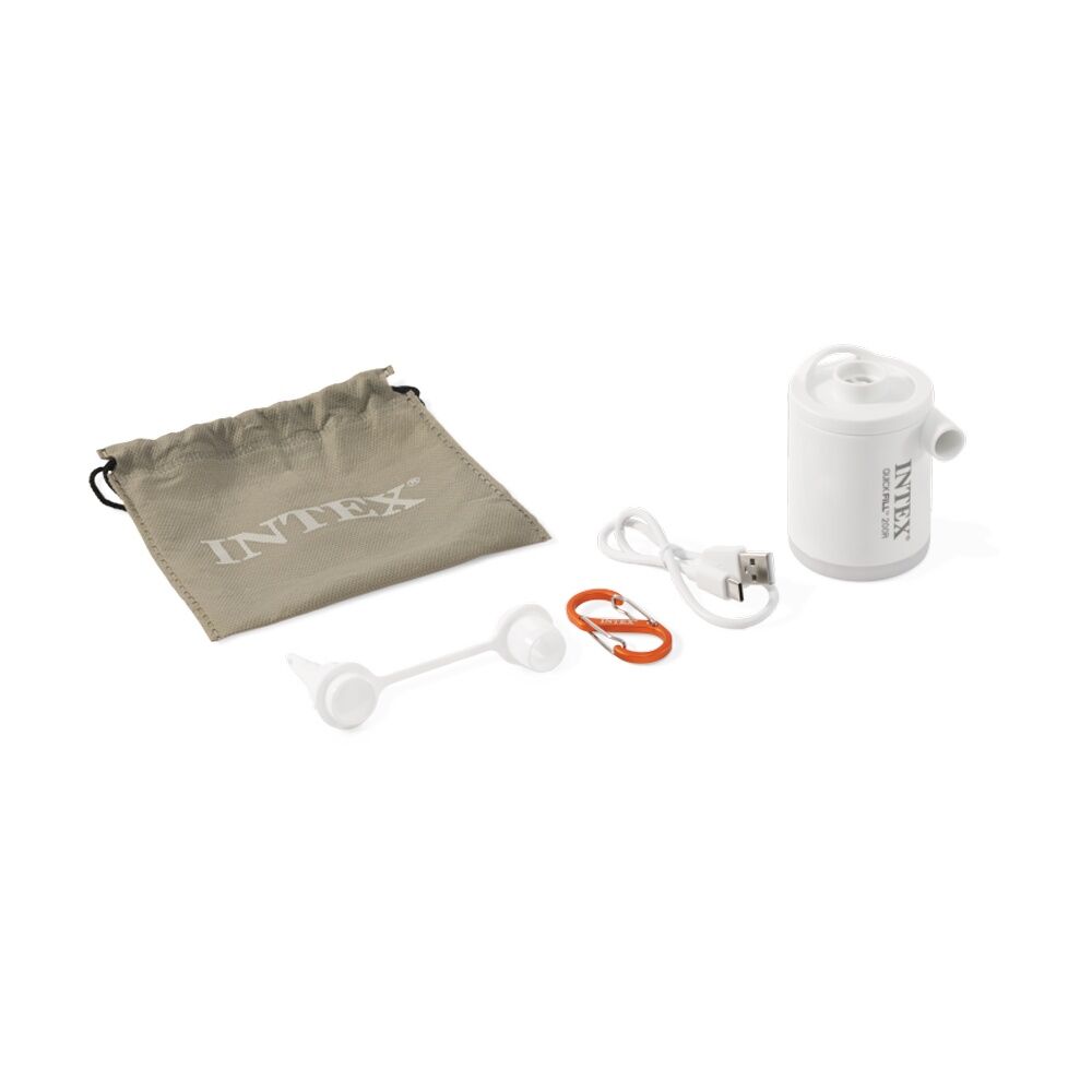 2PK Intex Quickfill USB200R Tiny Air Pump W/ Rechargeable Battery & LED Light