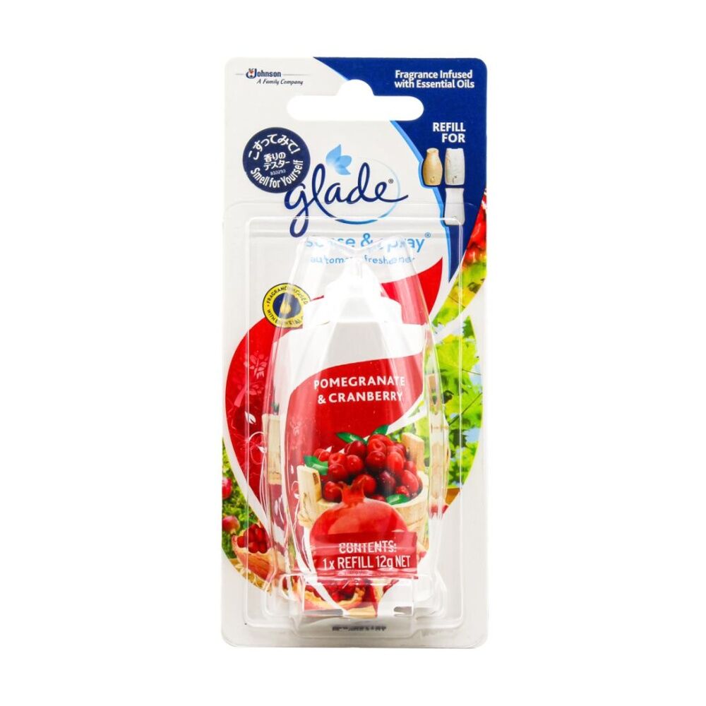 7PK Glade Sense & Spray Air Freshener Refill Pomegranate Cranberry Scent 12g