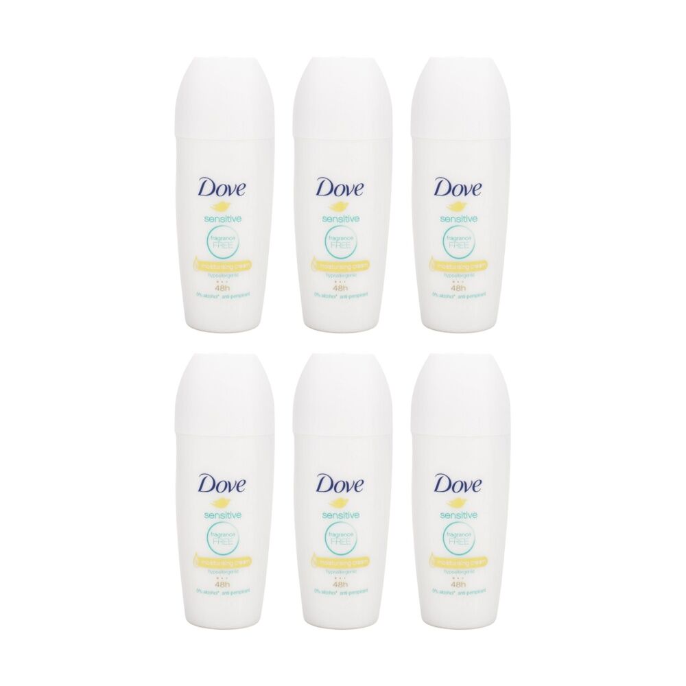 6PK Dove Antiperspirant Stick Sensitive Fragrance Free Deodorant 40ml