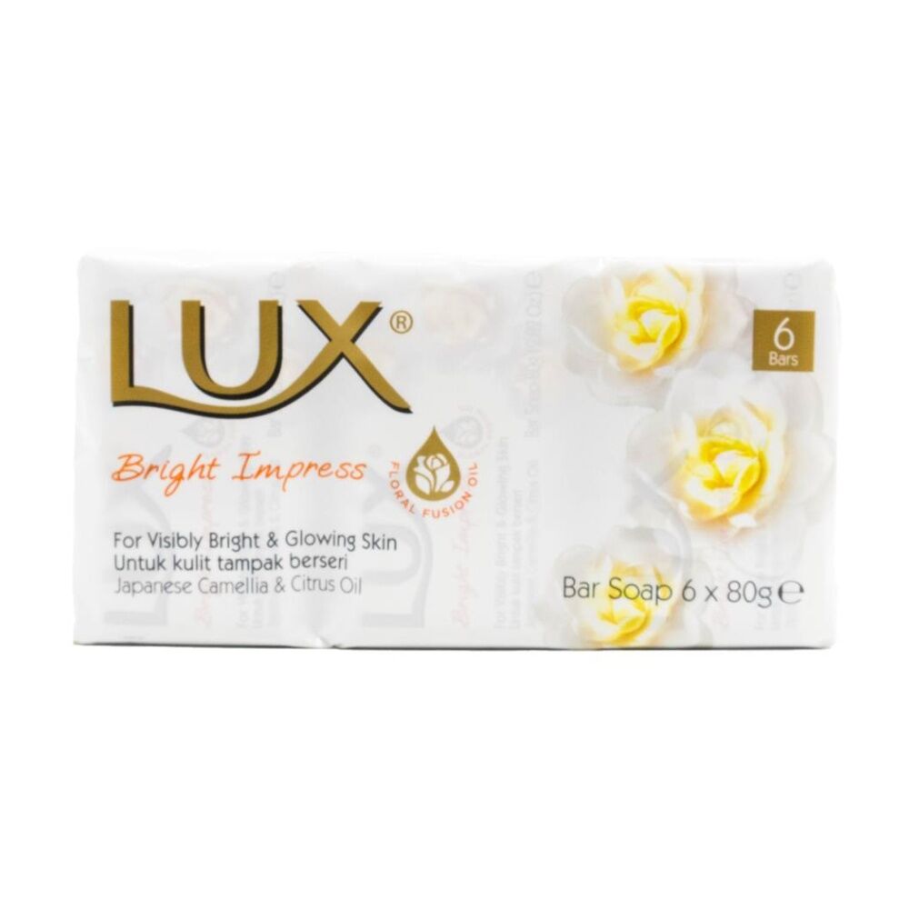 6x 6pc LUX Bar Soap Bright Impress Pack Skin Care Use Floral Fusion Oil 80g