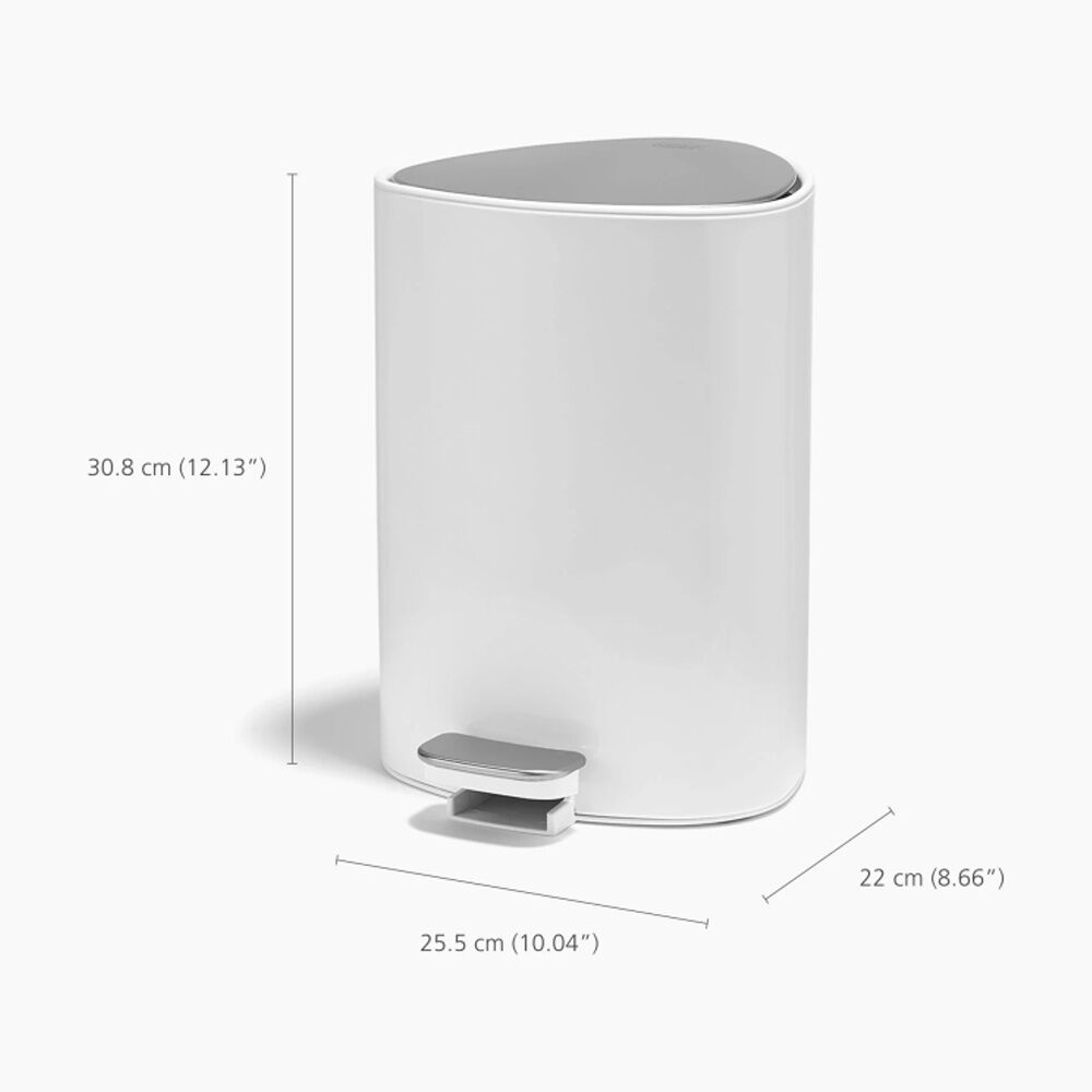 Joseph Joseph EasyStore Bathroom Rubbish Waste Bin 5L Gloss White