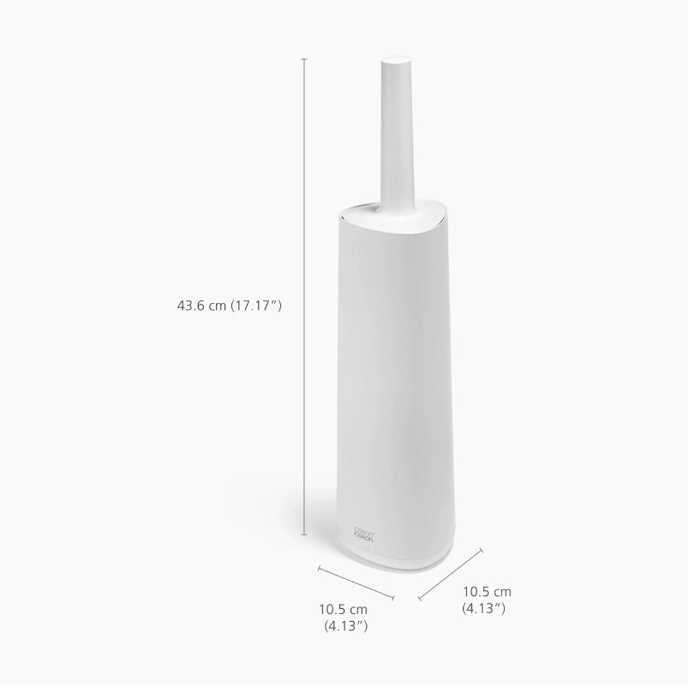 Joseph Joseph Flex 360 Bathroom Toilet Cleaning Brush W/ Holder White