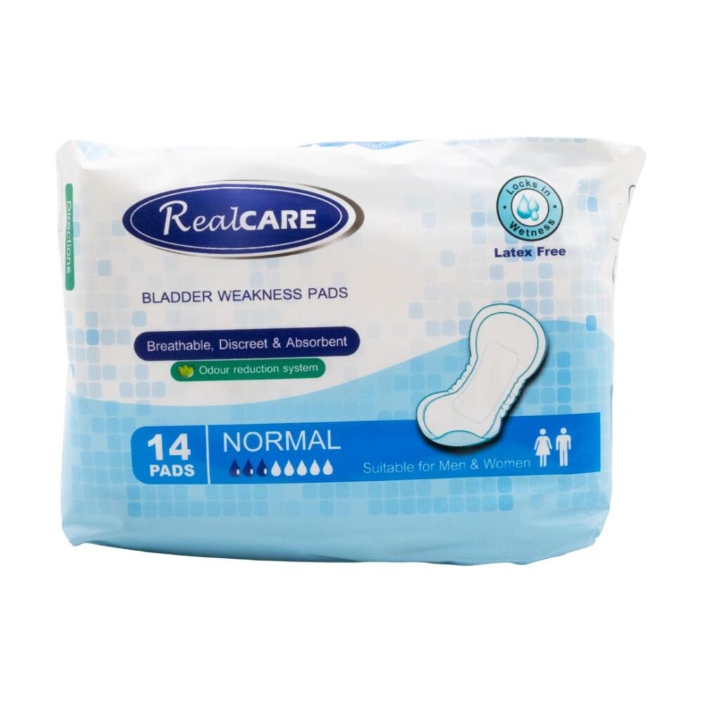24x 14pc Real Care Bladder Weakness Pads Normal Absorbency Level 3 Men Women