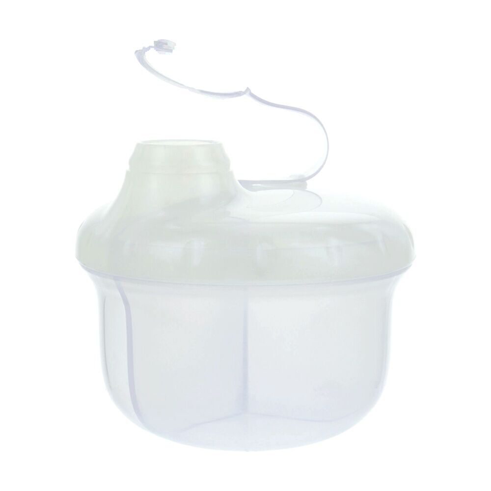 6x Nuby Powder Formula Dispenser 3 Compartment Easy Pour Spout Clear