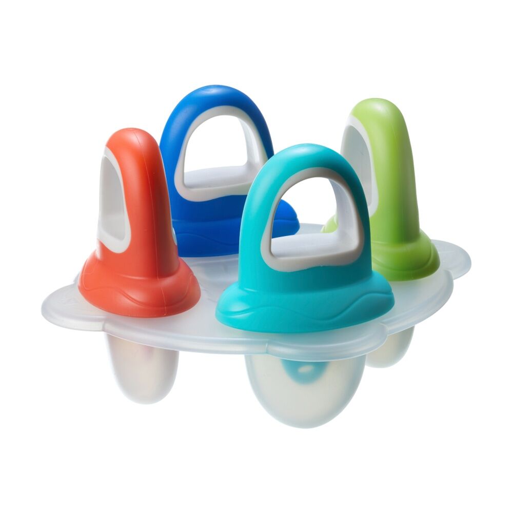 2x 4pc Nuby Fruitsicles Tray Portion Popsicle Moulds Multicolour 6m+