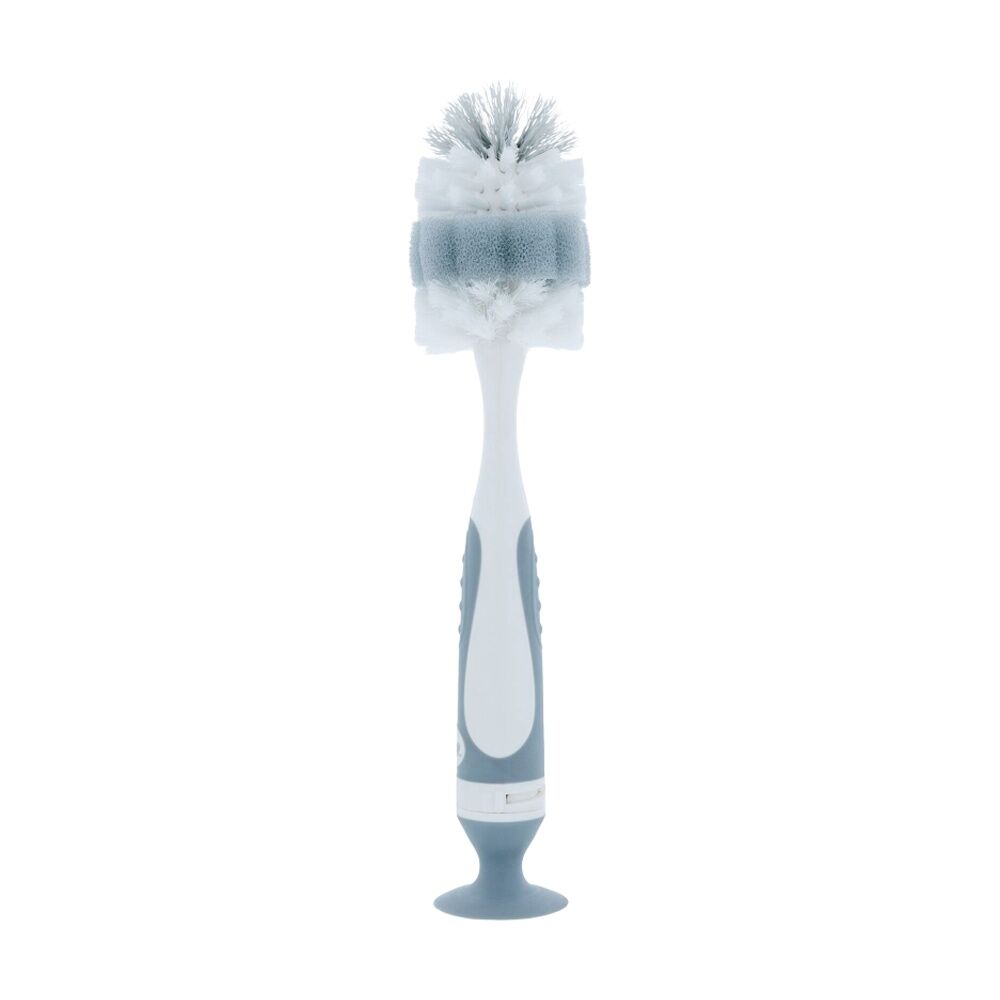 6x Nuby Baby Bottle & Teat Brush Cleaning Tool Two In One Design Assorted