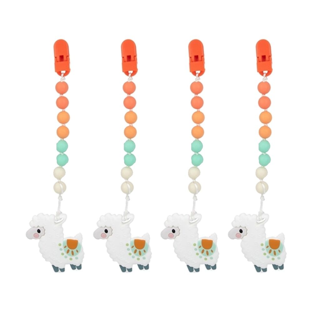4x Nuby Silicone Baby/Infant Teether Toy W/ Pacifinder Clip Textured 3m+
