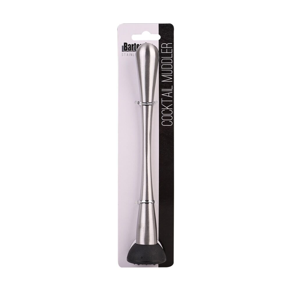 2PK Bartender Stainless Steel Cocktail Muddler W/ Scratch Resistant Head 22cm