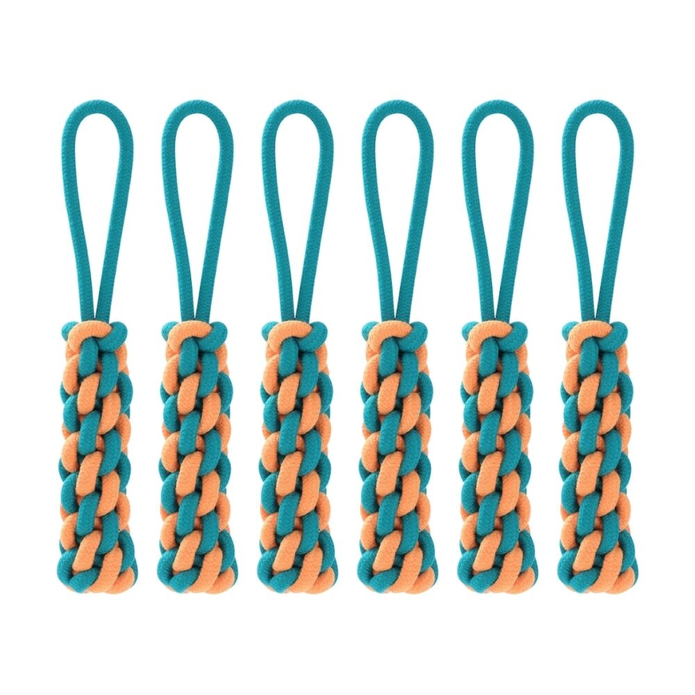 6PK Paws And Claws Rope Chew Pet Dog Toy Durable Knotted Assorted 29cm 110g