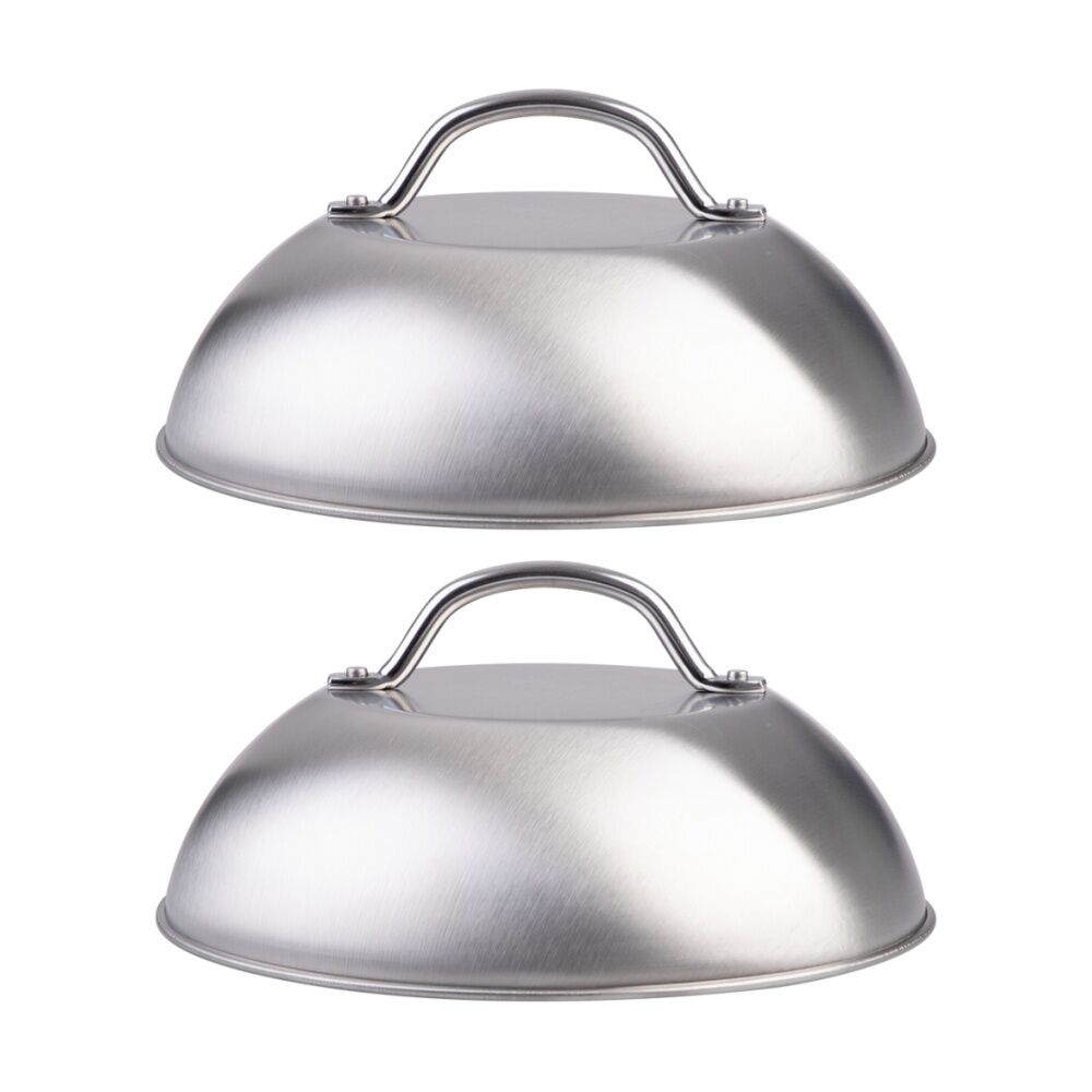 2PK Urban Grill Stainless Steel BBQ Cooking Cloche 22cm Diameter