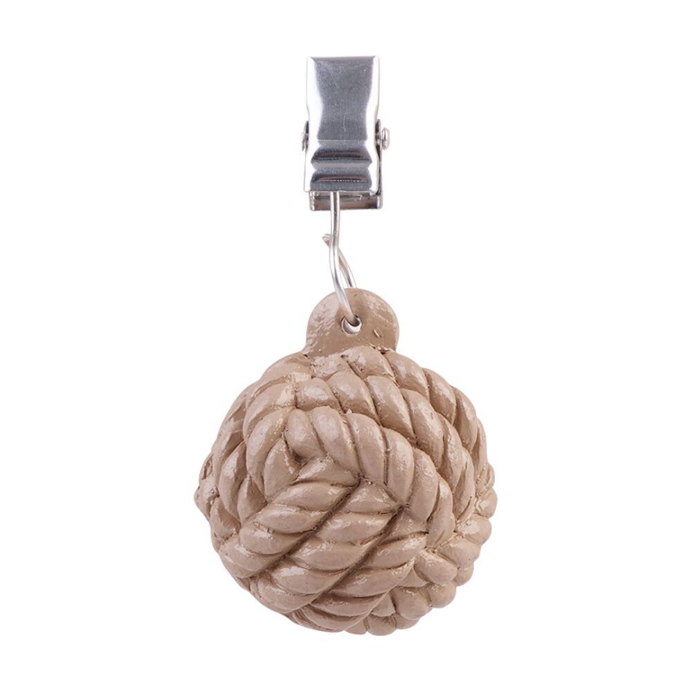 4pc Alfresco Lane Outdoor Tablecloth Weights Set Rope Balls Natural