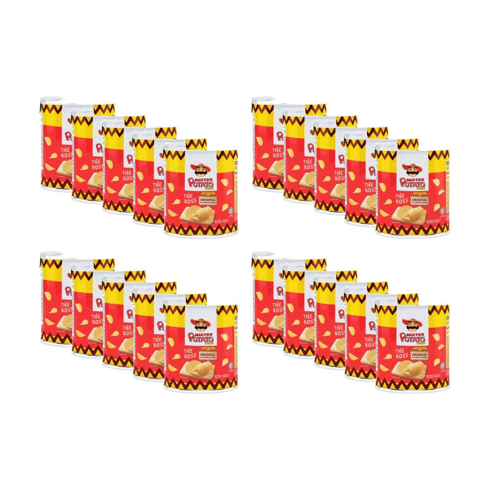 20PK Mister Potato Chips The Boss Original Flavoured Snack 35g Can