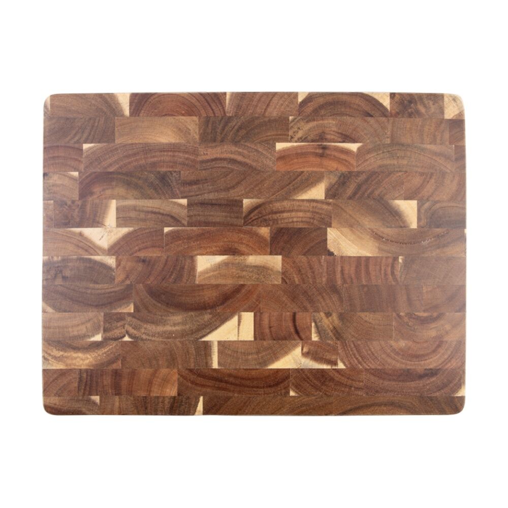 Alfresco Lane Acacia Wood End Grain Kitchen Cutting Board 40x30x3cm Durable