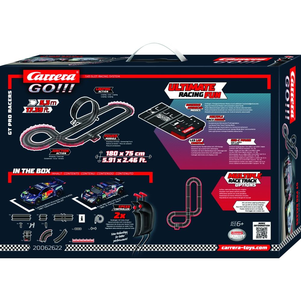 Carrera 5.3m Red Bull GT3 Slot Racing Track Set Fun Play Kids 6y+
