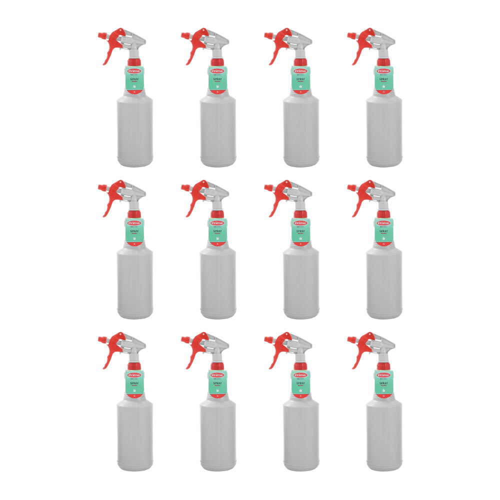 12PK Boxsweden Prime Heavy Duty Durable Refillable Spray Bottle 1L Assorted