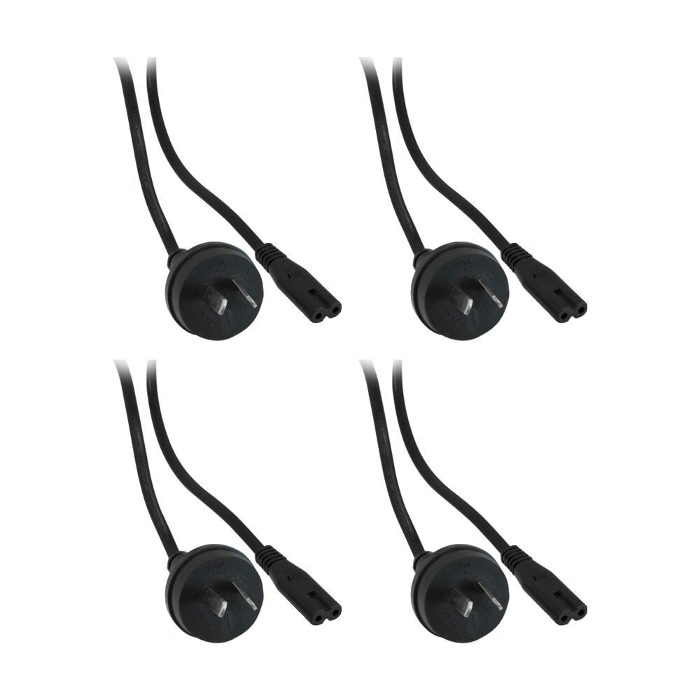 4PK Doss 3M 240V AC Mains To Figure 8 Iec-C7 Round Fig8 Black Power Cable