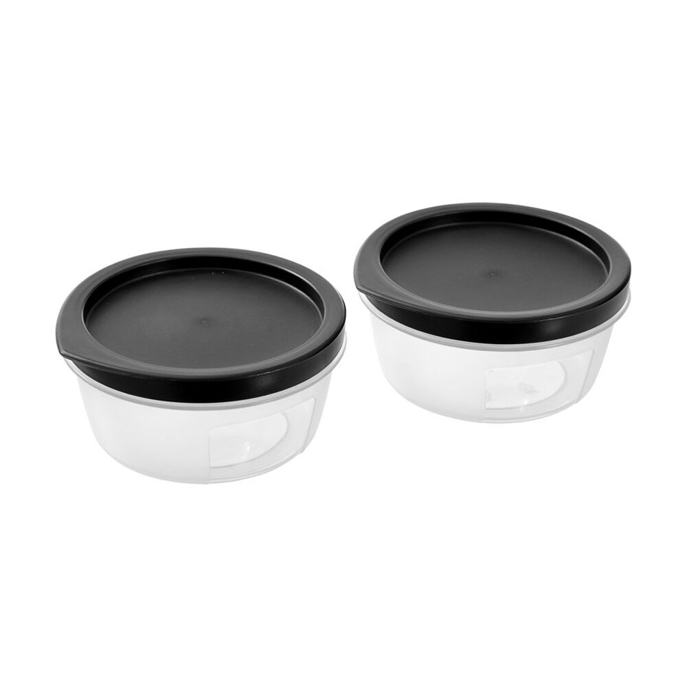 12x 2pc Lemon And Lime Food Keeper Round Reusable Container 250ml 9.9x9.9x5cm