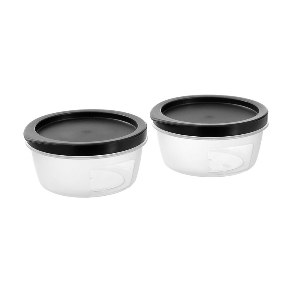 12x 2pc Lemon And Lime Food Keeper Round Reusable Container 250ml 9.9x9.9x5cm