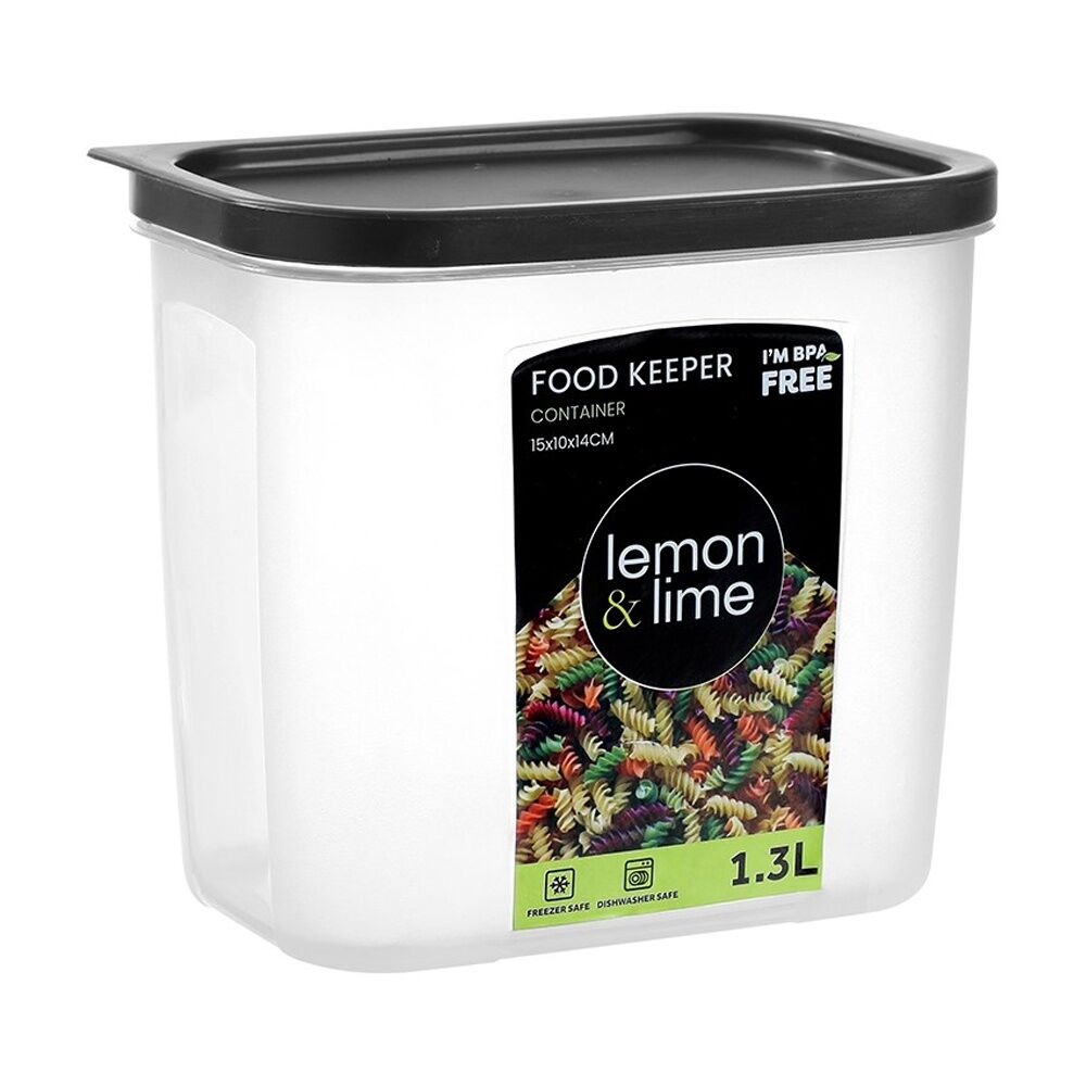 12PK Lemon And Lime Food Keeper Rectangle Reusable Container 1.3L 15x10x13cm