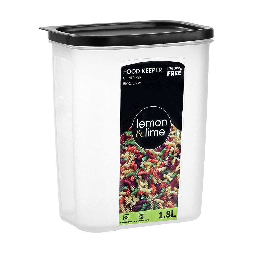 24PK Lemon And Lime Food Keeper Rectangle Reusable Container 1.8L 15x10x18cm