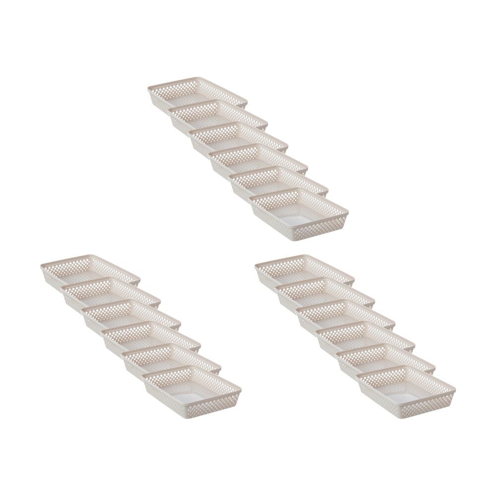 18PK Boxsweden Diamond Tray Home Organiser Storage Container 33x24x6.5cm