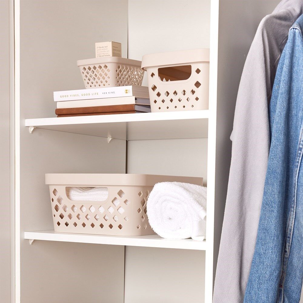 12PK Boxsweden Diamond Tray Home Organiser Storage Container 16L 36x27x22cm