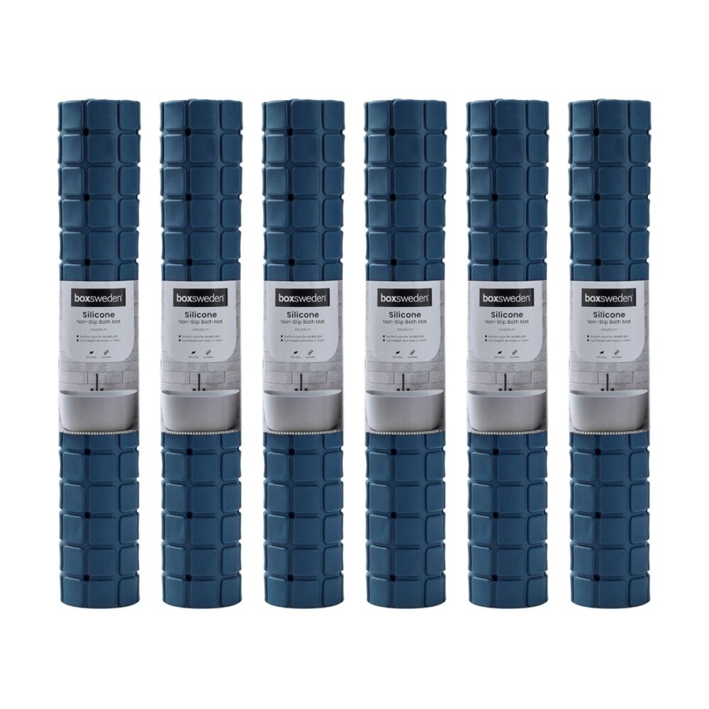 6PK Boxsweden Non Slip Bath Mat Bathroom Accessory Assorted 69x39cm