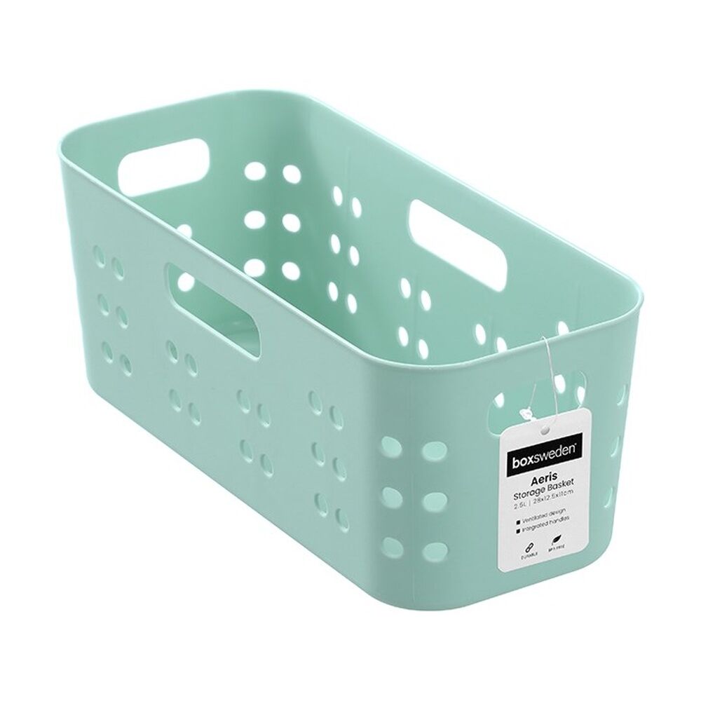 24PK Boxsweden Aeris Basket Home Organiser Storage Container Assorted 2.5L