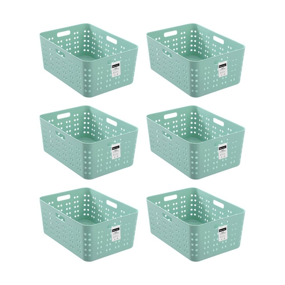 6PK Boxsweden Aeris Basket Home Organiser Storage Container Assorted 8.5L