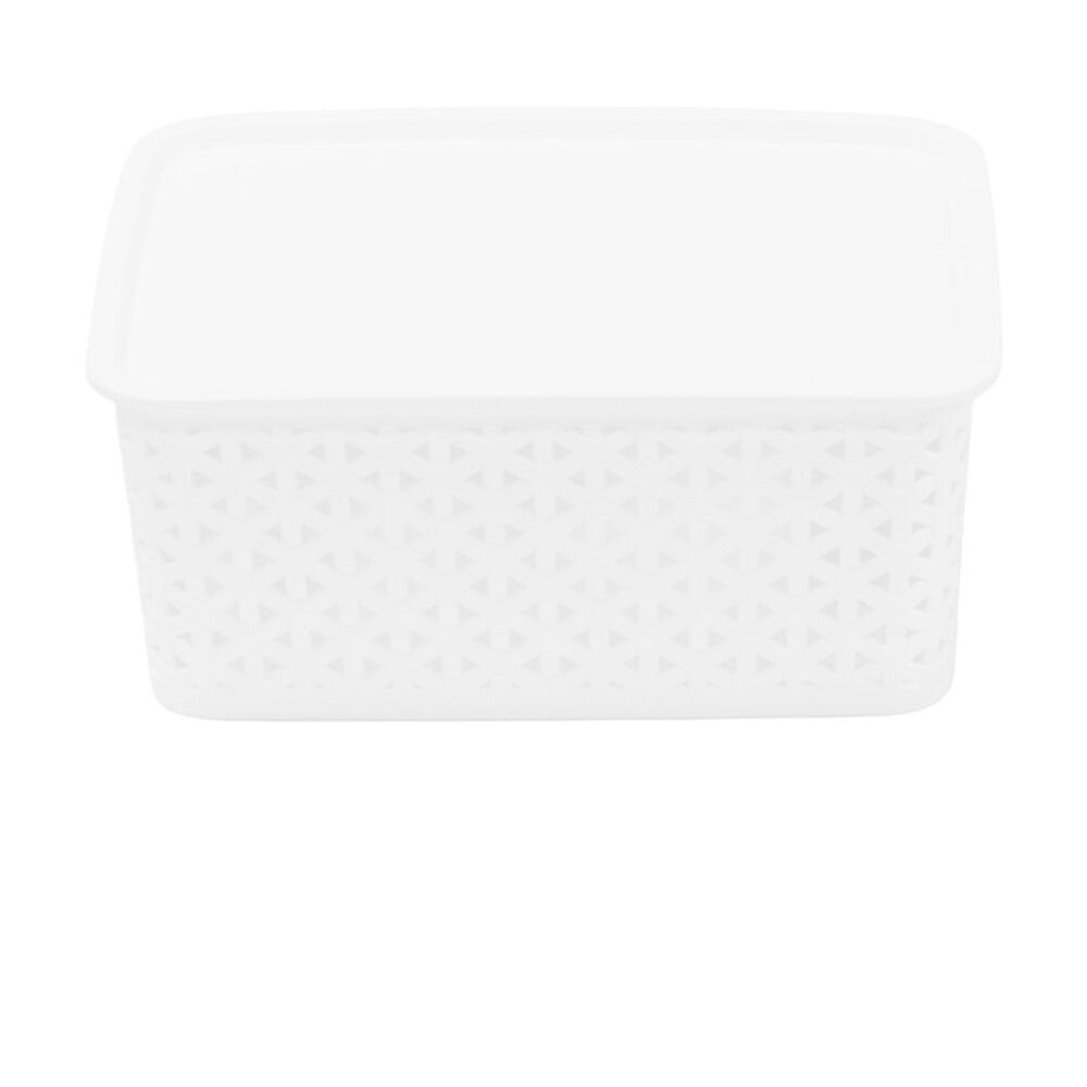 12PK Boxsweden Wick Basket Home Organiser Storage Container White 4L 25x19x10cm