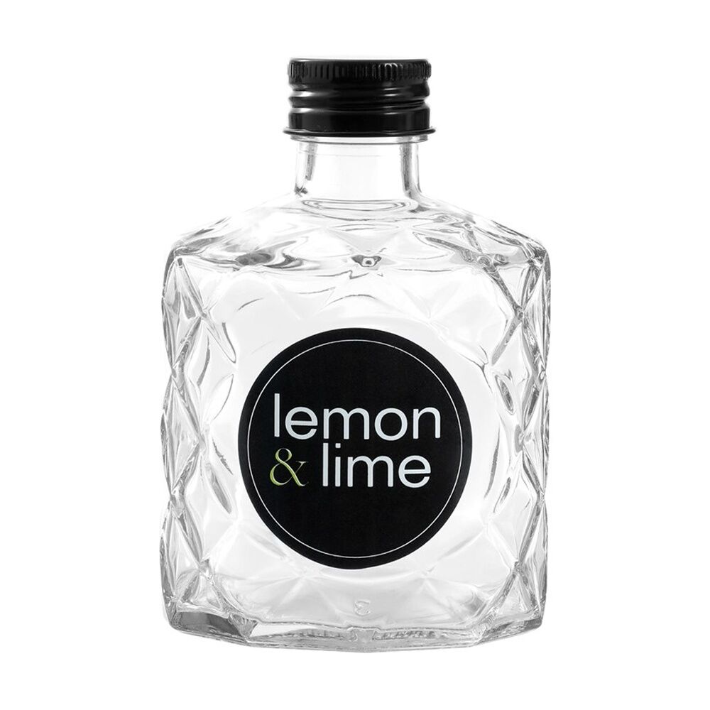 12PK Lemon And Lime Verre Quilt Glass Reusable Food Container Lid Black 200ml