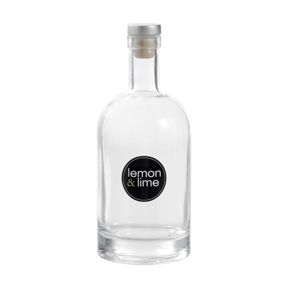 6PK Lemon And Lime Verre Round Glass Bottle Reusable Food Container 500ml