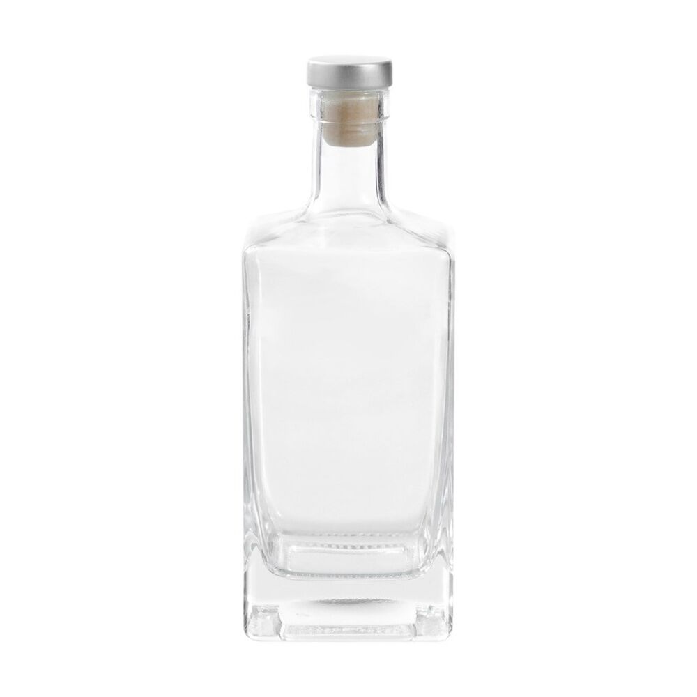 6PK Lemon And Lime Verre Square Glass Bottle Reusable Food Container 520ml