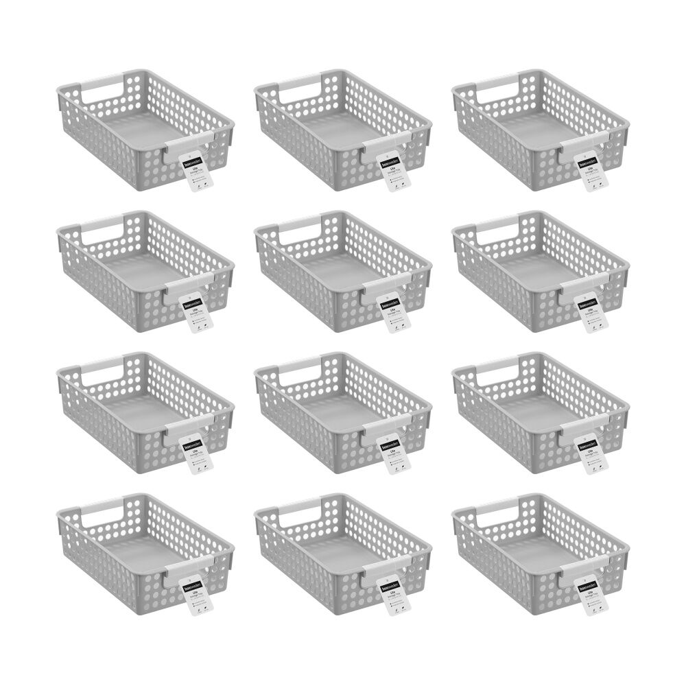 12PK Boxsweden Lite Tray Home Organiser Storage Container 2L 26.5x17x7cm