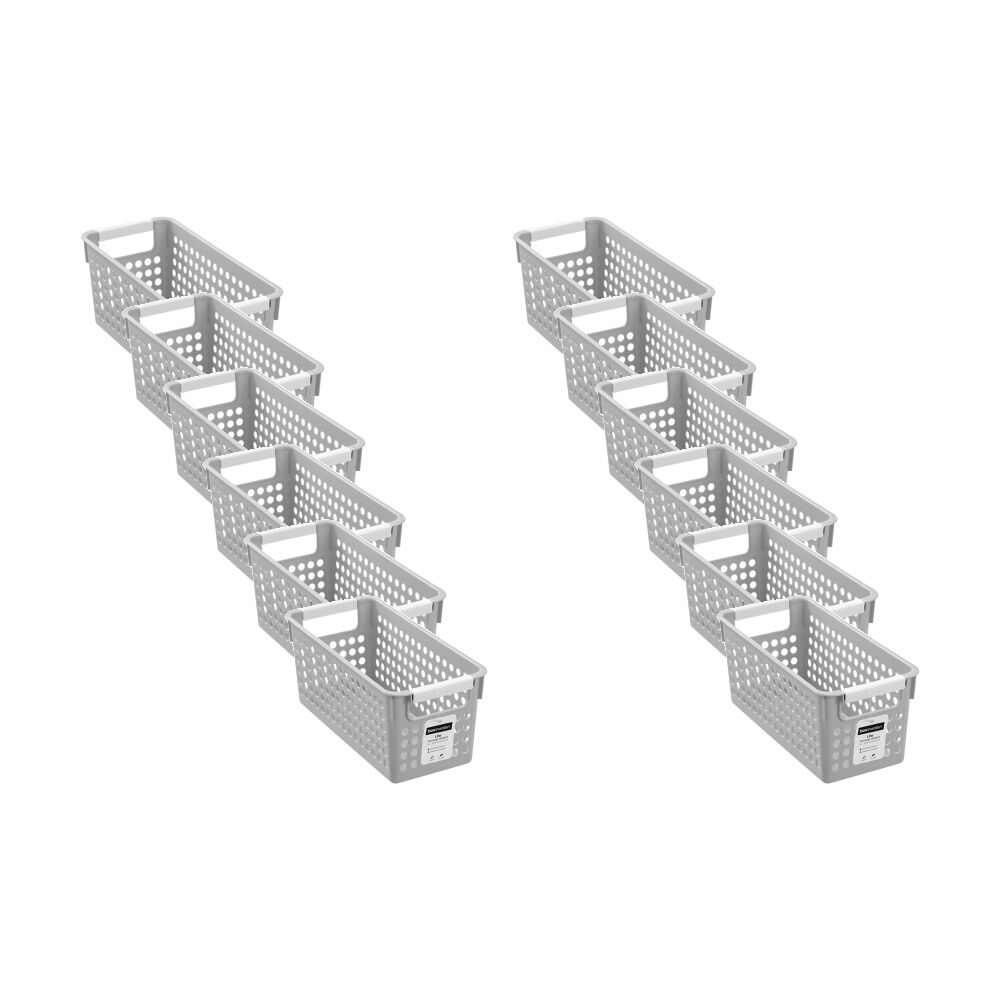 12PK Boxsweden Lite Basket Home Organiser Storage Container Assorted 3L