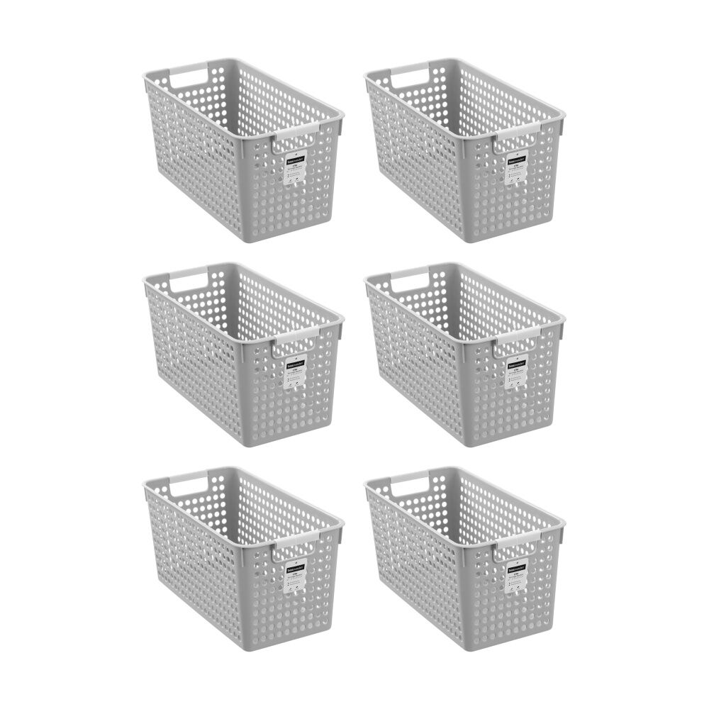 6PK Boxsweden Lite Basket Home Organiser Storage Container Assorted 10L