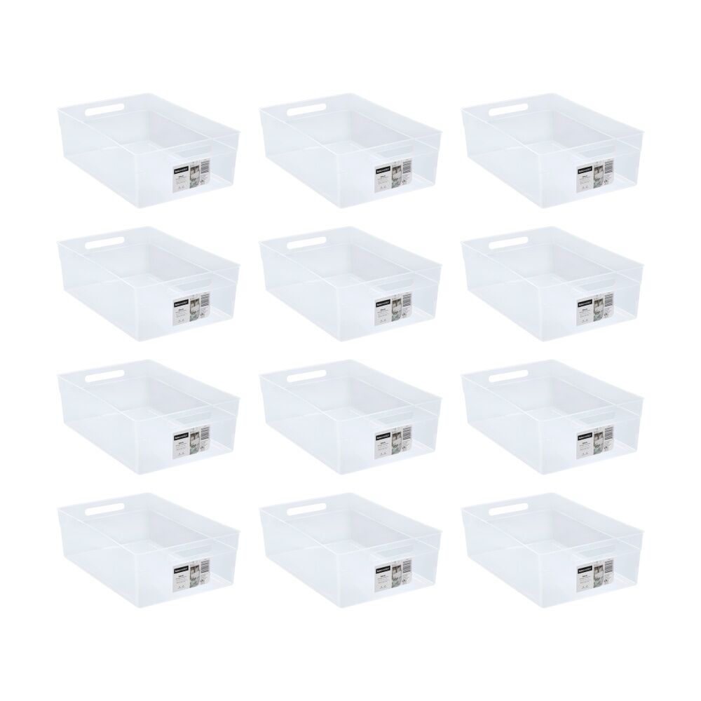 12PK Boxsweden Nova Home/Office Plastic Storage Container 15.5L 44.5x30.5x14.5cm