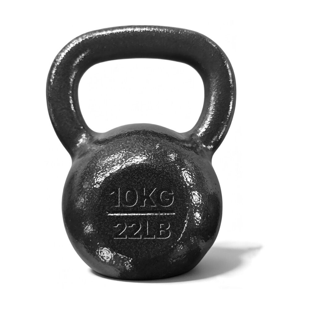 Cast Iron Kettlebell 10kg Balanced Gym Weight W/ Comfortable Handle