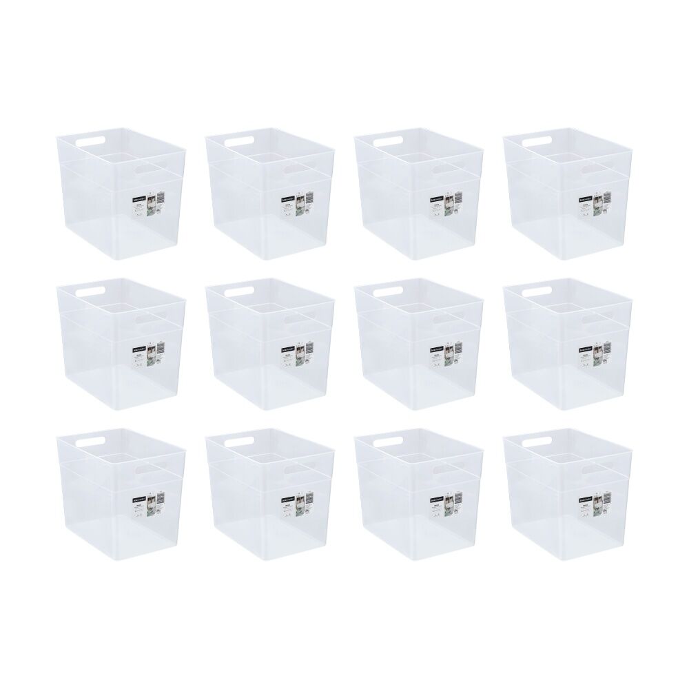 12PK Boxsweden Nova Home/Office Plastic Storage Container 23L 36x25.5x30cm
