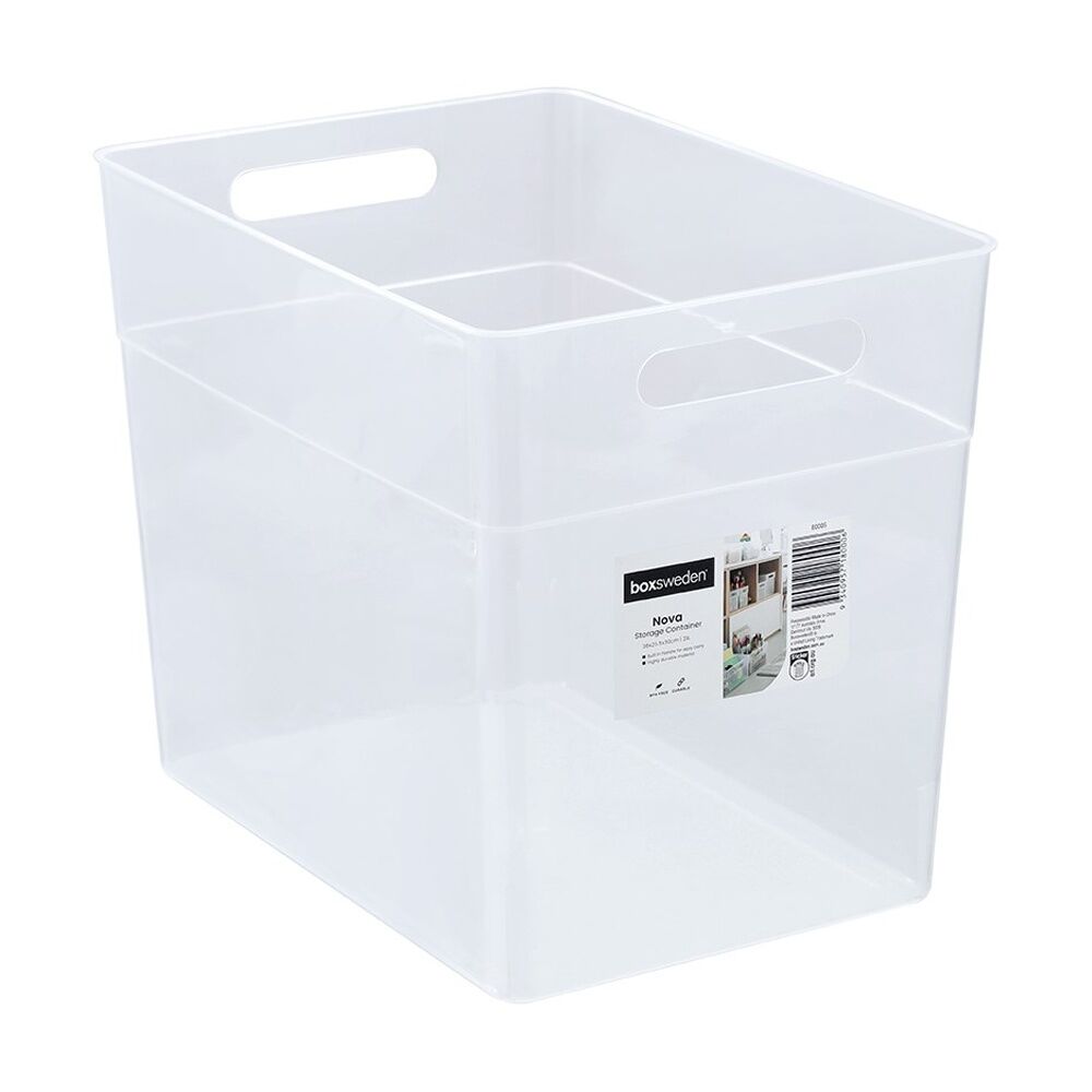 6PK Boxsweden Nova Home/Office Plastic Storage Container 23L 36x25.5x30cm